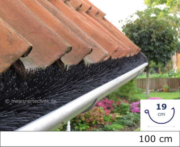 MEISSNER - Palettenlieferung - 120x Dachrinnenbürsten - 100 cm lang - Ø 19 cm - 1 Palette - Laub- Marder- Nistschutz - Bürstentechnik aus Hannover