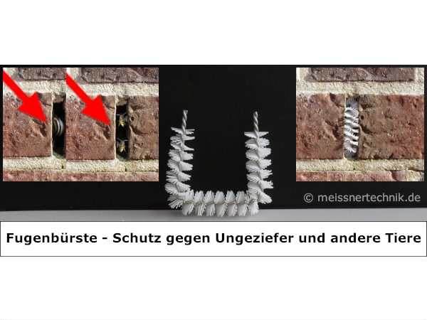 MEISSNER - 25x Fugenbürsten - ca. 15-18 cm lang - Ø 15 mm - gebogen - Schenkel ca. 6 cm