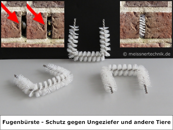 MEISSNER - 25x Fugenbürsten - ca. 15-18 cm lang - Ø 15 mm - gebogen - Schenkel ca. 6 cm
